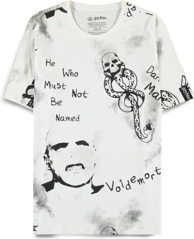 Harry Potter - He Who Must Not Be Named Heren T-shirt - L - Wit