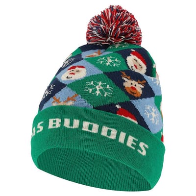 Kerstmuts kinderen - Multi Groen/blauw - One Size - kerstmuts met lichtjes - kerstmutsen - kerstmuts peuter - kerstmuts kinderen met licht