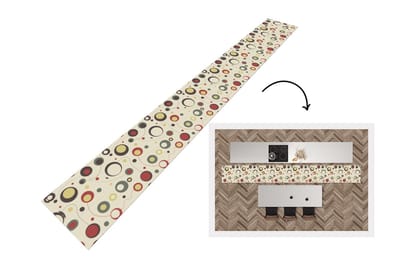 Keukenloper - Keukenmat - Cirkel - Lijn - Design - 400x50 cm - Keuken vloerkleed