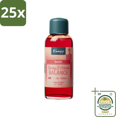 25 x Kneipp - Badolie - Body & Mind Balance - Iris & Vetiver - 100 ml - Grootverpakking - Badolie - Iris En Vetiver - Body And Mind Balance - Ontspanning - Energie