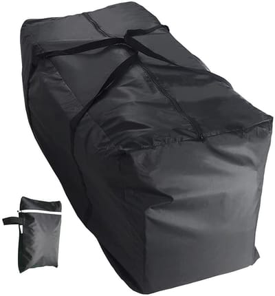 Dailygoods- Opbergtas Waterdicht - Opbergzakken Tuinkussens - Zwarte Opbergtas - Stevige Handgrepen - 173 x 76 x 51 cm - 210D Oxford Doek - Opbergzak