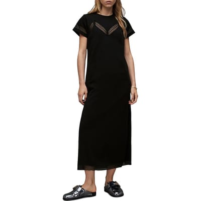AllSaints Anna Lace Maxi Dress Black Size: 8 | Midi Dresses Outlet | Dames | Zwart