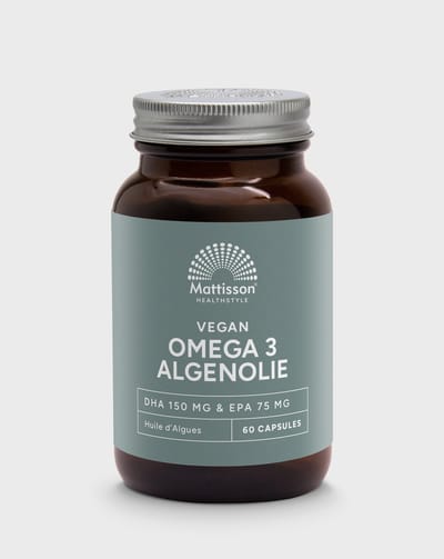 Mattisson - Vegan Algenolie Omega 3 - DHA 150mg & EPA 75mg - Vegan Voedingssupplement - 60 Capsules