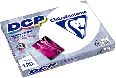 Laserpapier Clairefontaine DCP A4 120gr wit - DOOS 5 x 250vel