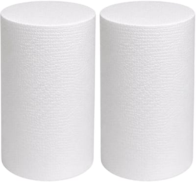 Piepschuim vormen - cilinder - 2x - D15 x L30 cm - styropor hobby / DIY vorm - basis knutselfiguren