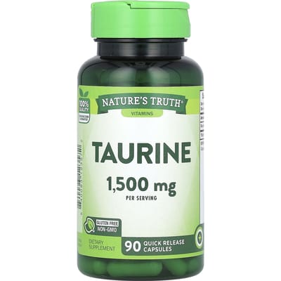 Nature'S Truth, Vitaminen, Taurine, 1.500Mg, 90 Snel Oplossende Capsules (500 mg per capsule)