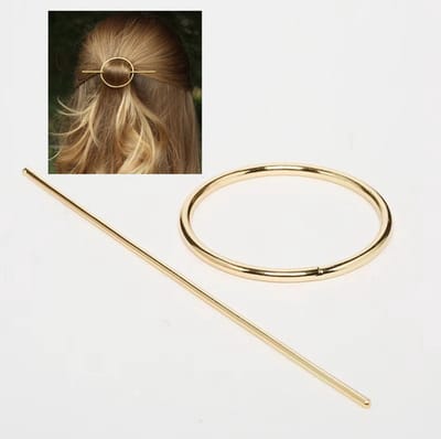 Actie4you® - Haarspeld - Rond - Stok - Haar accessoire - Haarclip – Haar Klem - Goudkleurig - 1 Stuk