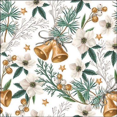Lunch Servetten Helleborus and bells - Ambiente - 33x33 cm