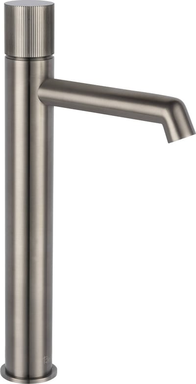 Ben Engraved Line Wastafelkraan - 22 cm Hoge uitloop - Geborsteld Zwart