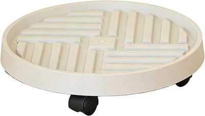 Plantenstandaard Wielen - Plantenroller Bak - Verplaatsen Planten - Afsluitbare Wielen - 21 cm Diameter - Zwart