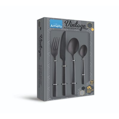 Amefa Manille Vintage - Zwart -16 delige bestekset - 4 persoons