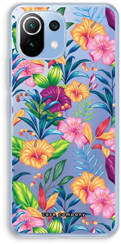 Case Company® - Hoesje geschikt voor Xiaomi Mi 11 Lite hoesje - Tropisch 2 - Soft Cover Telefoonhoesje - Bescherming aan alle Kanten en Schermrand