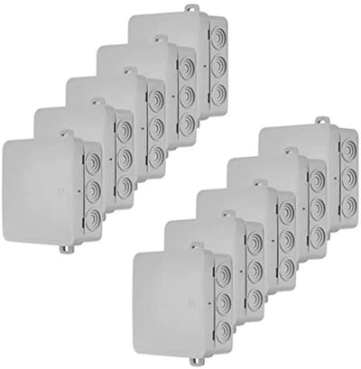 10x Verdeelkast 12-voudige Aansluitkast Verdelerdoos 85x85x37mm IP54