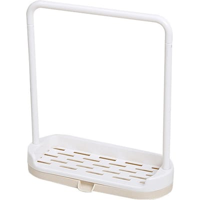 Keukenspons Houder Multifunctionele Keukendoek Standaard Sponshouder met Afwasdoek Droogrek beige