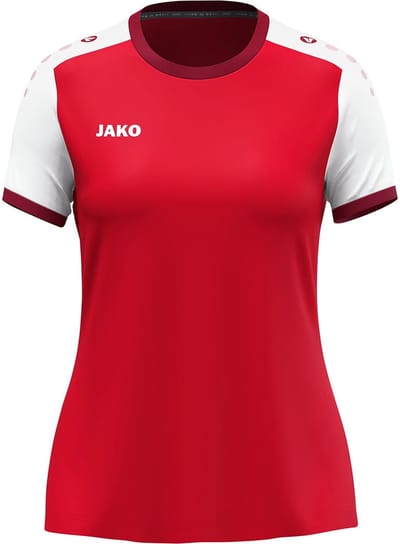 Jako Dynamic Shirt Korte Mouw Dames - Rood / Wit / Donkerrood | Maat: L