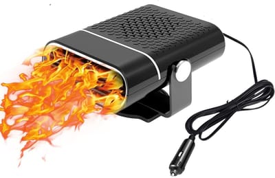 Dashboardverwarmingsventilator voor auto's met snelheidsregeling, ontdooifunctie en ontwaseming. 12V-autoverwarming voor kleine elektrische apparaten.