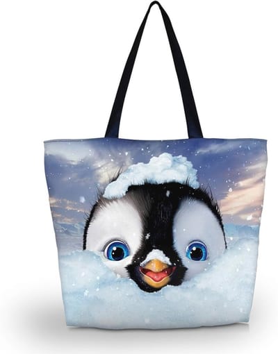 Vouwbare Tas Met Print - Grote Capaciteit, 43 x 35 x 10 cm