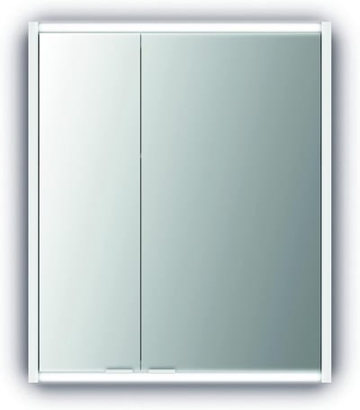 Jokey Mirror cabinet Batu with LED lighting 60 cm wide, bathroom mirror cabinet made of MDF, incl. socket | white