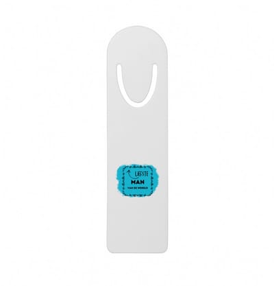 Hacebo® - liefste man van de wereld metalen boekenlegger - Vriend/vriendin - de liefste man - valentijnsdag - verjaardag - cadeautje voor vriendje - kado - geschenk Bladwijzer boekenleggers - 12.7 cm x 3.2cm