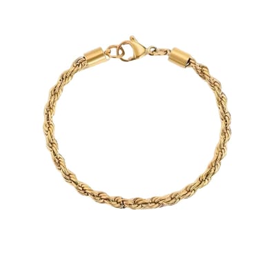 Livano Armband - Staal - Nep Zilver - Dames - Nep Goud 16.5cm