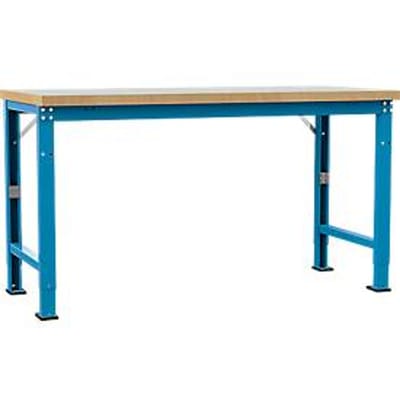 Manuflex werkbank Profi speciaal, tafelblad kunststof, 1750 x 700 mm, lichtblauw