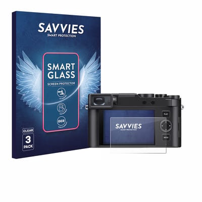 3 Stuks Savvies Screenprotector - geschikt voor Leica D-Lux 8 - beschermfolie glas transparant
