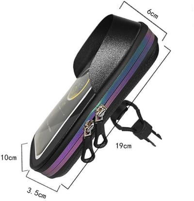 ARD Telefoonhouder Waterdicht Met Reflector - Gsm Houder Fiets - Fietshouder - Fiets Telefoonhouder - Smartphone Houder Fiets - Fiets Accessoires - Zwart - Phone Holder Bike - Ook voor Scooter & Motor