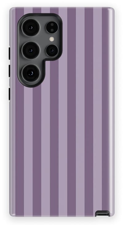 DripCase Gestreept Hoesje Samsung Galaxy S24 Ultra | Backcover met Mag | Stripes Motief | Trendy Case Samsung Galaxy S24 Ultra met Strepen Lavender Beam
