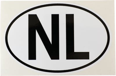 Sticker NL - zeflklevend - 85x58 mm