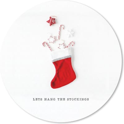 Muismat rond 20x20 cm - Mousepad Kerst - Kerstversiering - Rood - Ronde muismatten - Kerst - Cadeau - Kerstcadeau voor mannen en voor vrouwen