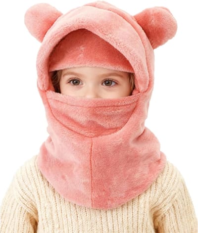 Thermische Fleece Balaclava voor Kinderen, Winddicht Ski Masker, Multifunctionele 3-in-1 Warme Hoed met Nekbedekking en Gezichtsbedekking voor Jongens en Meisjes