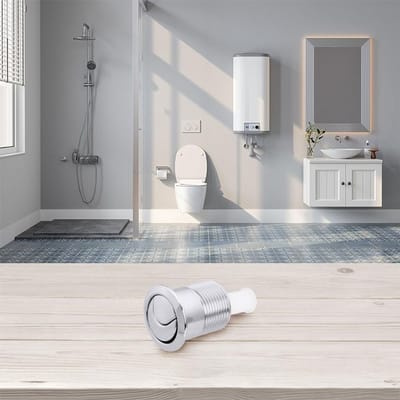 Universele Dubbele Spoelknop voor Toiletreservoir met Chromen Afwerking