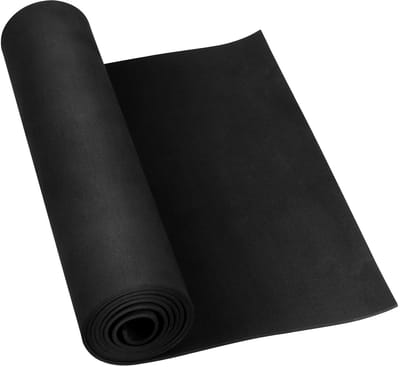 Zwart EVA-schuimvel, 1 mm dik (1-10 mm) EVA-schuim voor cosplay, 124,5 x 34 cm, met hoge dichtheid 86 kg/m3, EVA-schuimrol voor handwerk, Halloweenkostuum, doe-het-zelf project (1 mm, zwart)