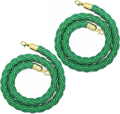 Hennep touwen set - Veiligheidskoorden - Evenementen organiseren - Gevlochten met haken - 2 x 2 meter - Groen rood wit