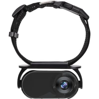 Kattencamerahalsband met 8GB geheugenkaart Draadloze kleine sportcamera met video-opname 1080P High-Clear A zwart