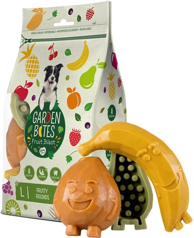 duvoplus Garden Bites - Fruity Friends Hondensnacks - Hondensnoepjes - Vegetarisch & Glutenvrij - Large 3st