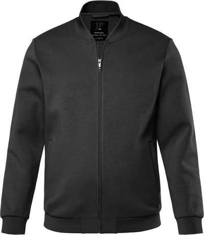 JP 1880 - Heren - Jersey bomberjack NEW YORK FLEXNAMIC® mix en match - Zwart - Maat 7XL