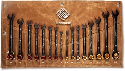 Ratel Sleutelset 16 Delig - Metrisch & SAE - Chrome Vanadium - Inclusief Waterdichte Opbergtas