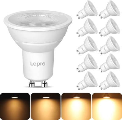 Dimbare GU10 LED Lamp 4.5W - Warm Wit 2700K, 345 Lumen - Energiebesparend - Pack van 10