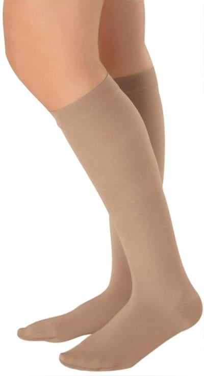 Scoby - Steunkousen - Compressie Sokken - Vliegtuigkousen - Travel/Running Socks - Geschikt Voor Hardlopen/Voetbal/Hockey/Wandelen - 36 t/m 41 - Beige