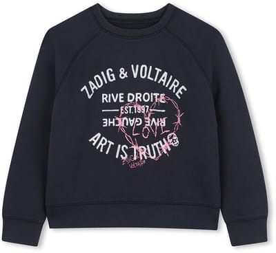 Zadig & Voltaire X60436 Sweatshirt Zwart 4 Years Meisjes