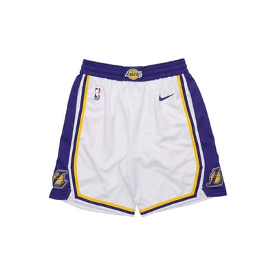 Nike Los Angeles Lakers Association Edition Swingman Men's Nike NBA Shorts - Wit- Heren, Wit