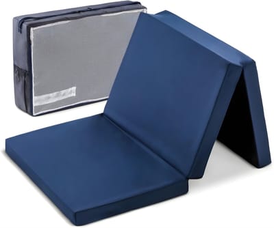 DnA® Vouwmatras - Logeerbed - Opvouwbaar Matras - Vouwbed - Logeermatras - Blauw - ‎120cm x 6cm x 60cm