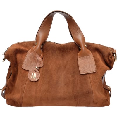 Anna Luchini Brown Rundleer Tas