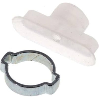 36x12mm Ovaal vlak siliconen Helder Vacuümzuignap Slag 2mm Oorklem - SCL-OF-36-2-SI
