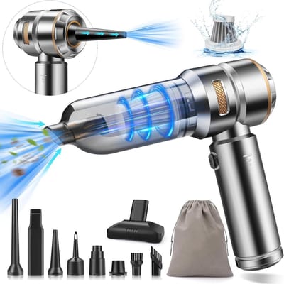 CLVP® Kruimeldief Draadloos - Auto Stofzuiger - Handstofzuiger - Zilver
