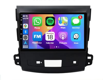 Autoradio 2/32GB met Carplay en Android auto | Geschikt voor Mitsubishi Outlander 2, Citroen C Crosser en Peugeot 4007 2004-2012 | Radio scherm met Navigatie | 2004 2005 2006 2007 2008 2009 2010 2011 2012