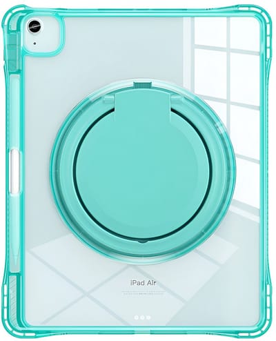 Avizar Hoesje Geschikt Voor iPad Pro 11 2026 van Schokbestendig Siliconen met Handvat en Schouderriem, Turquoise