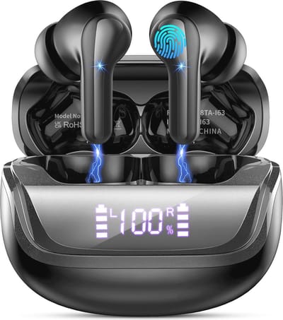 Draadloze Oordopjes Bluetooth 5.3 met HiFi Stereo en Diepe Bass