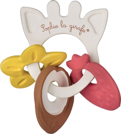 Sophie de giraf Bijtring met geur - 5-Senses Collectie - Bijtspeelgoed - Babyspeelgoed - 3 Geuren - Vanaf 0 maanden - OK-Biobased - In witte geschenkdoos